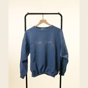 Big Dogs Blue Embroidered Crewneck Sweatshirt – Estimated Size Medium